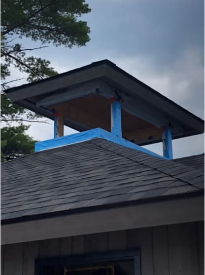 A cupola under construction